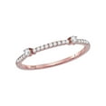 thumbnail image 1 of Diamond Princess 10kt Rose Gold Womens Round Diamond Single Row Stackable Band Ring 1/6 Cttw, 1 of 1