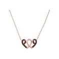 thumbnail image 1 of Diamond Princess 10kt Rose Gold Womens Round Red Color Enhanced Diamond Heart Necklace 1/10 Cttw, 1 of 1