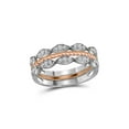 thumbnail image 1 of Diamond Princess 10kt Two-tone Gold Womens Round Diamond Stackable Rope Band Ring 1/5 Cttw, 1 of 3