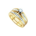 thumbnail image 1 of Diamond Princess 10kt White Gold His Hers Round Diamond Solitaire Matching Wedding Set 1/2 Cttw, 1 of 1