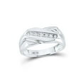 thumbnail image 1 of Diamond Princess 10kt White Gold Mens Round Diamond Wedding Band Ring 1/8 Cttw, 1 of 1