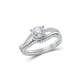 thumbnail image 1 of Diamond Princess 10kt White Gold Round Diamond Bridal Wedding Ring Band Set 1/2 Cttw, 1 of 1