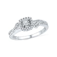 thumbnail image 1 of Diamond Princess 10kt White Gold Round Diamond Solitaire Halo Bridal Wedding Engagement Ring 1/6 Cttw, 1 of 1