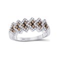 thumbnail image 1 of Diamond Princess 10kt White Gold Womens Round Brown Diamond Band Ring 1/2 Cttw, 1 of 1