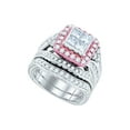 thumbnail image 1 of Diamond Princess 10kt White Gold Womens Round Diamond Concentric Circle Cluster Ring 1/3 Cttw, 1 of 1