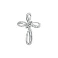 thumbnail image 1 of Diamond Princess 10kt White Gold Womens Round Diamond Cross Pendant 1/5 Cttw, 1 of 1