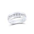 thumbnail image 1 of Diamond Princess 10kt White Gold Womens Round Diamond Cross Pendant 1/6 Cttw, 1 of 1