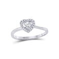 thumbnail image 1 of Diamond Princess 10kt White Gold Womens Round Diamond Heart Promise Ring 1/4 Cttw, 1 of 1