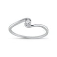 thumbnail image 1 of Diamond Princess 10kt White Gold Womens Round Diamond Solitaire Promise Ring 1/20 Cttw, 1 of 4