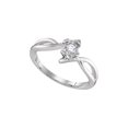 thumbnail image 1 of Diamond Princess 10kt White Gold Womens Round Diamond Solitaire Promise Ring 1/8 Cttw, 1 of 1