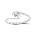 thumbnail image 1 of Diamond Princess 10kt White Gold Womens Round Diamond Solitaire Swirl Promise Ring 1/10 Cttw, 1 of 1