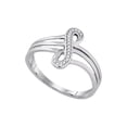 thumbnail image 1 of Diamond Princess 10kt White Gold Womens Round Diamond Vertical Infinity Strand Ring 1/20 Cttw, 1 of 1