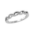 thumbnail image 1 of Diamond Princess 10kt White Gold Womens Round Diamond Woven Band Ring 1/5 Cttw, 1 of 1
