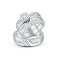 thumbnail image 1 of Diamond Princess 10kt Yellow Gold Diamond Round Bridal Wedding Ring Band Set 1/3 Cttw, 1 of 1