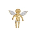 thumbnail image 1 of Diamond Princess 10kt Yellow Gold Mens Round Diamond Angel Wings Cherub Charm Pendant 1/2 Cttw, 1 of 1