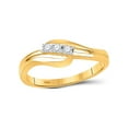 thumbnail image 1 of Diamond Princess 10kt Yellow Gold Round Diamond 3-stone Bridal Wedding Engagement Ring 1/10 Cttw, 1 of 1