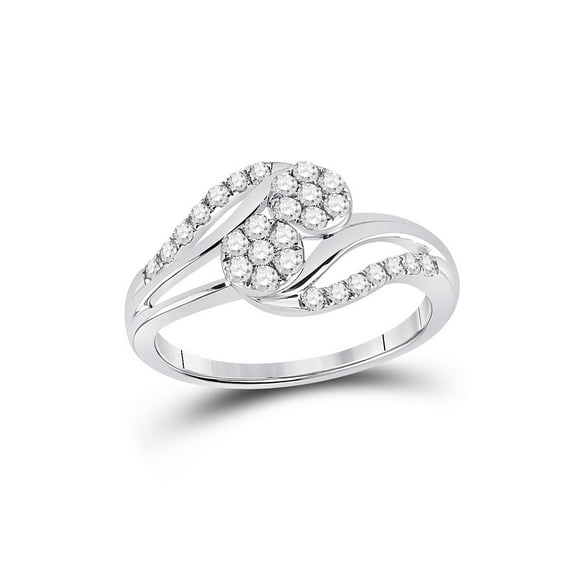 Diamond Princess 10kt Yellow Gold Round Diamond Cluster Bridal Wedding Engagement Ring 1 Cttw Size 9