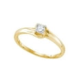 thumbnail image 1 of Diamond Princess 10kt Yellow Gold Womens Round Diamond Solitaire Promise Ring 1/8 Cttw, 1 of 1