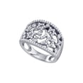 thumbnail image 1 of Diamond Princess 14K White Gold Womens Round Diamond Wide Star Pave-set Cocktail Band Ring 1/2 Cttw, 1 of 1