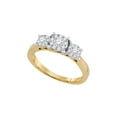 thumbnail image 1 of Diamond Princess 14k Yellow Gold Flower Cluster Diamond Bridal Wedding Engagement Ring 1/2 Cttw, 1 of 1