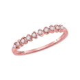 thumbnail image 1 of Diamond Princess 14kt Rose Gold Womens Round Diamond Heart Stackable Band Ring 1/10 Cttw, 1 of 1