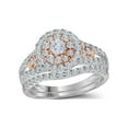 thumbnail image 1 of Diamond Princess 14kt Two-tone Gold Round Diamond Bridal Wedding Ring Band Set 1-1/4 Cttw, 1 of 2