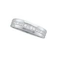 thumbnail image 1 of Diamond Princess 14kt White Gold Mens Princess Diamond Wedding Band Ring 1 Cttw, 1 of 1