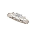 thumbnail image 1 of Diamond Princess 14kt White Gold Princess Diamond 3-stone Bridal Wedding Engagement Ring 1/2 Cttw, 1 of 1