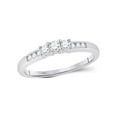thumbnail image 1 of Diamond Princess 14kt White Gold Round Diamond 3-stone Bridal Wedding Engagement Ring 1/4 Cttw, 1 of 1