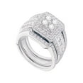 thumbnail image 1 of Diamond Princess 14kt White Gold Round Diamond Bridal Wedding Ring Band Set 1-1/2 Cttw, 1 of 1