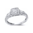 thumbnail image 1 of Diamond Princess 14kt White Gold Round Diamond Solitaire Bridal Wedding Engagement Ring 1/2 Cttw, 1 of 2