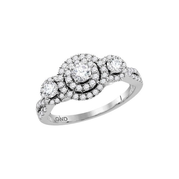 Diamond Princess 14kt White Gold Round Diamond Solitaire Bridal Wedding Engagement Ring 1 Cttw
