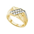 thumbnail image 1 of Diamond Princess 14kt Yellow Gold Mens Round Diamond Square Cluster Ring 5/8 Cttw, 1 of 1