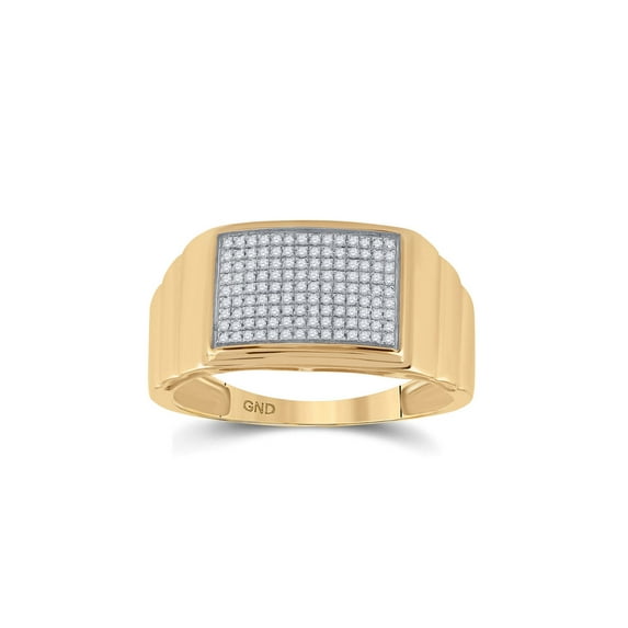 Diamond Princess 14kt Yellow Gold Princess Diamond Bridal Wedding Ring Band Set 1/2 Cttw