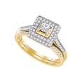 thumbnail image 1 of Diamond Princess 14kt Yellow Gold Round Diamond Bridal Wedding Ring Band Set 1/2 Cttw, 1 of 1