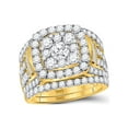 thumbnail image 1 of Diamond Princess 14kt Yellow Gold Round Diamond Bridal Wedding Ring Band Set 4 Cttw, 1 of 4