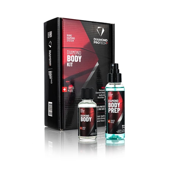 Diamond ProTech – Diamond Body Kit – Diamond Body 50ml Plus Diamond Body Prep 100ml Kit; Super-Hydrophobic 18-Month Nanodiamond Protective Coating; Effortless Application