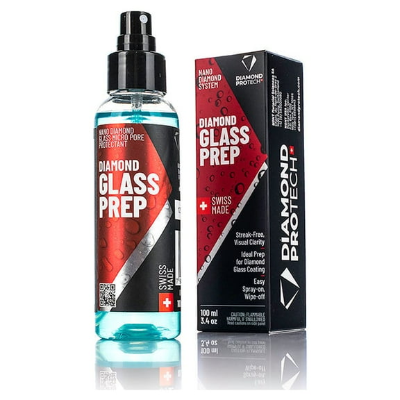 Diamond ProTech – Diamond Glass Prep – Prepare to Succeed; Prep Solution for Ideal Glass Bonding; Easy Spray-on, Wipe-off; Streak-Free, Visual Clarity; Nanodiamond Cleaning Power (100 ML)