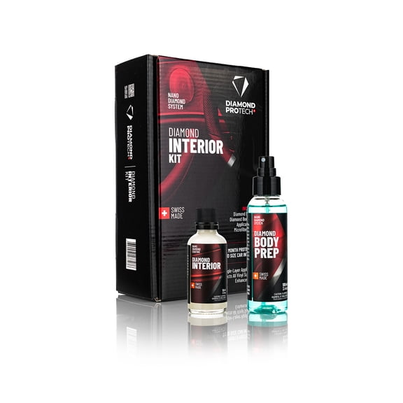 Diamond ProTech Diamond Interior Kit Diamond Interior 50ml Plus Diamond Body Prep 100ml Kit; Plastic/Vinyl/Synthetic Material Protection; 12 Months of UV, Water, and Stain Resistance