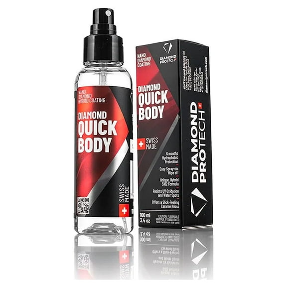 Diamond ProTech – Diamond Quick Body – Fast and Effortless Protection; Prep Solution for Ideal Glass Bonding; 6 Months Hydrophobic Protection; Resists UV Oxidation and Water Spots (100 milliliters)
