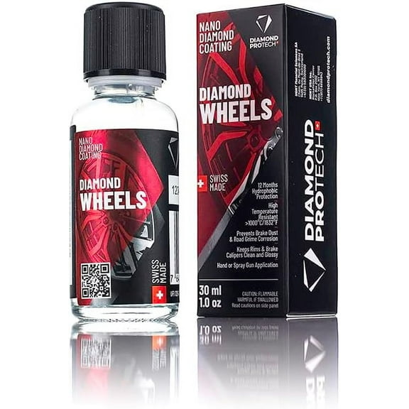 Diamond ProTech Diamond Wheels Beautify and Protect Your Wheels; 12 Months Hydrophobic Protection; High Temperature Resistance; Prevents Brake Dust & Road Grime Corrosion (30 milliliters)
