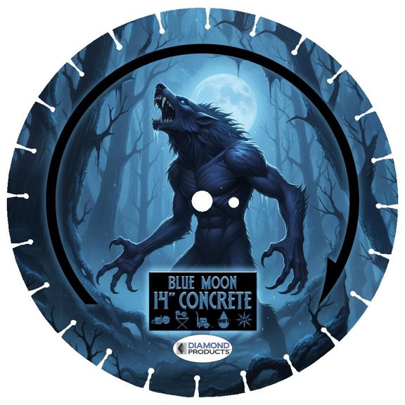 Diamond Products 2025 Blue Moon Special Edition H8B Star Blue High Speed 14 Inch Segmented Rim Diamond Blade For General Purpose Concrete