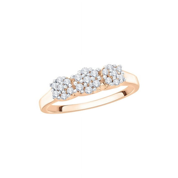 Diamond Promise Ring in 14K Rose Gold (1/4 cttw) (I-Color, SI3/I1-Clarity) (Size-8.5)