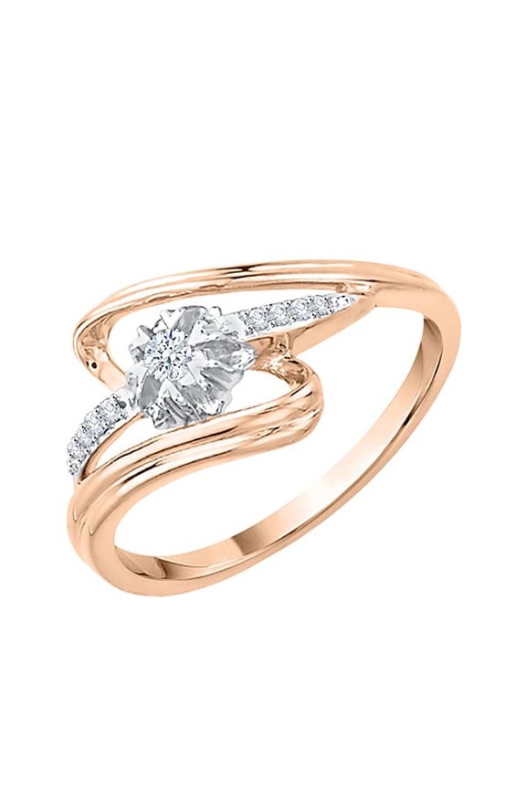 Diamond Promise Ring in Sterling Silver (1/2 cttw) (I-Color, SI3-I1-Clarity) (Size-5)