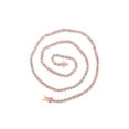 thumbnail image 1 of Diamond Queen 10kt Rose Gold Mens Round Diamond 16-inch Tennis Chain Necklace 4-3/8 Cttw, 1 of 1