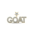 thumbnail image 1 of Diamond Queen 10kt Two-tone Gold Mens Round Diamond GOAT Charm Pendant 2-3/4 Cttw, 1 of 1