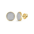 thumbnail image 1 of Diamond Queen 10kt Yellow Gold Mens Round Diamond Circle Earrings 1/5 Cttw, 1 of 1