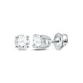 thumbnail image 1 of Diamond Queen 14kt White Gold Womens Round Diamond Solitaire Earrings 5/8 Cttw, 1 of 1