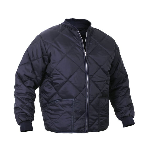 Diamond Quilted Flight Jacket, Navy Blue, 3XL