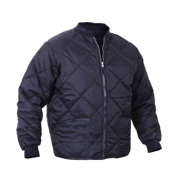Diamond Quilted Flight Jacket, Navy Blue, XL